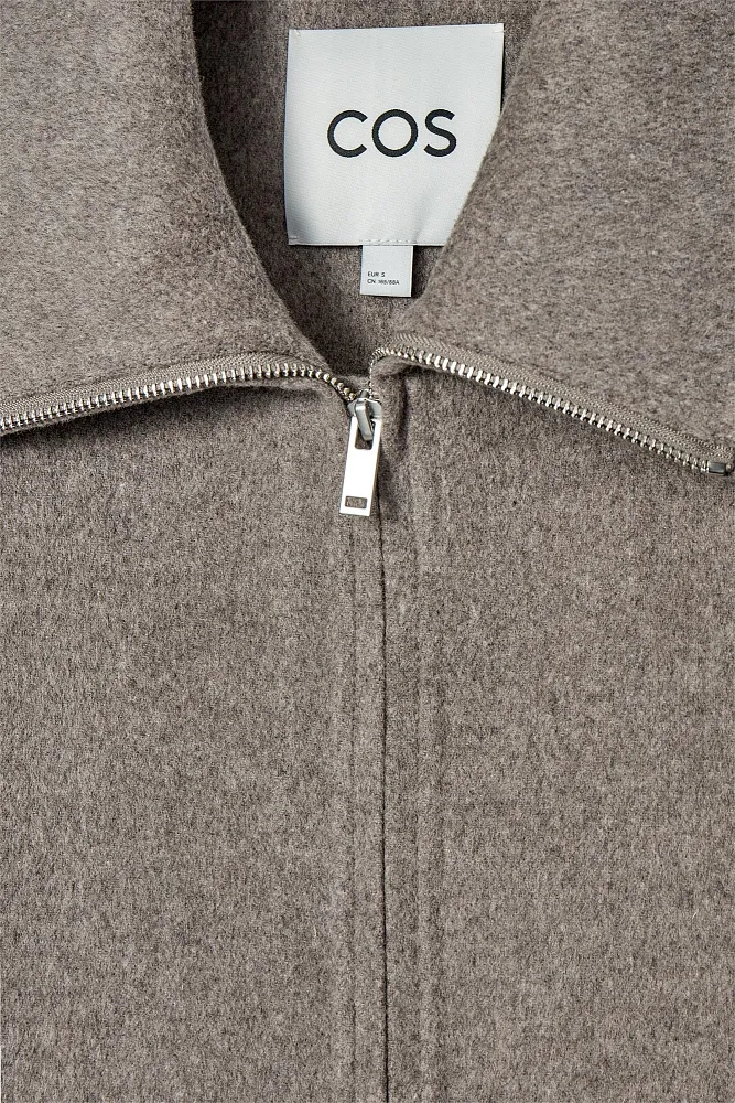 Шерстяное полупальто oversize COS