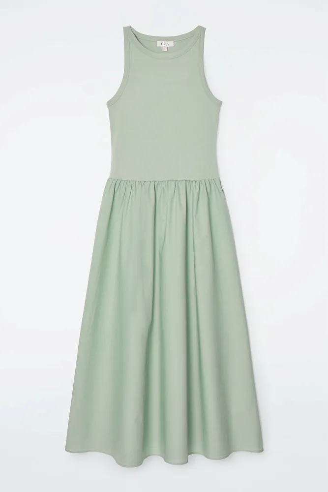 Платье макси с контрастными вставками COS