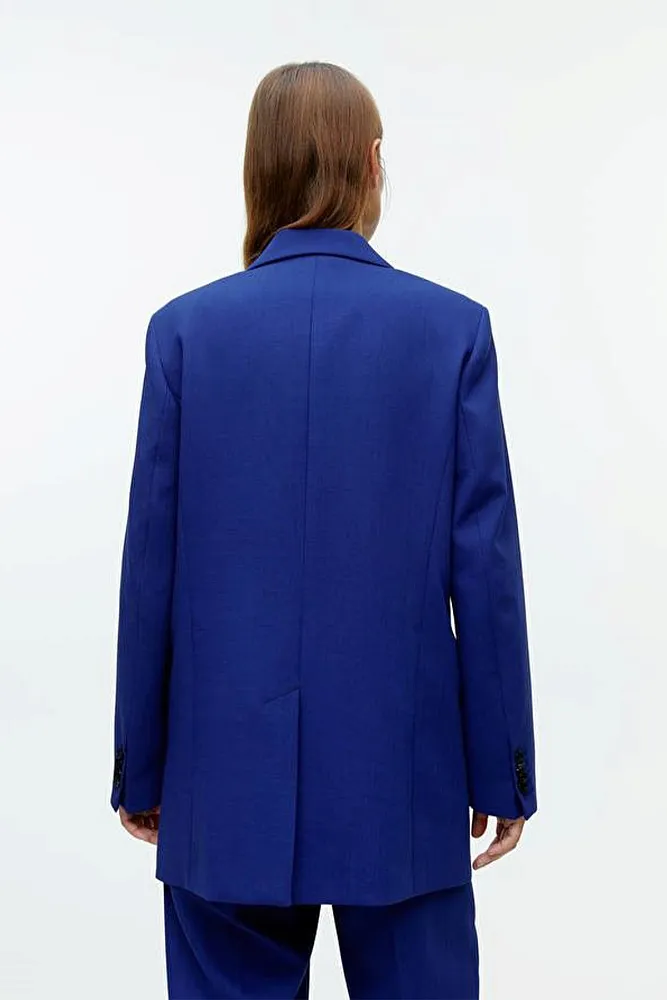 Приталенный пиджак из смесовой шерсти ARKET