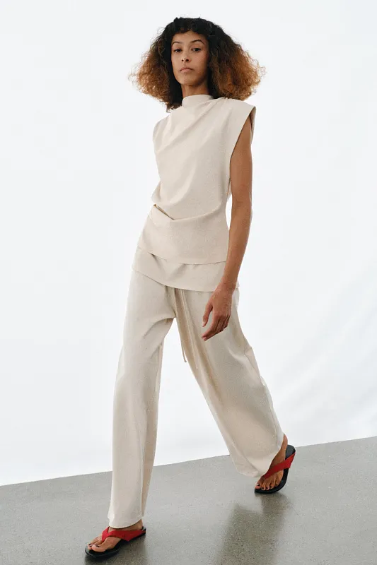 Хлопковый топ с драпировкой ZARA Хлопковый топ с драпировкой ZARA