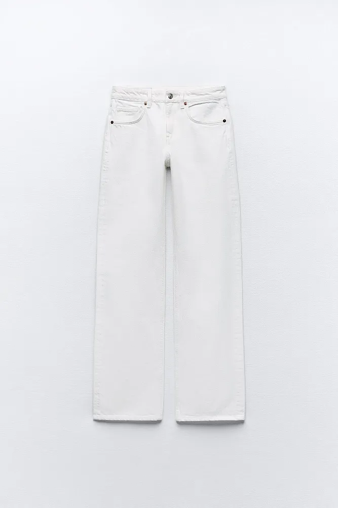Широкие джинсы TRF со средней посадкой ZARA