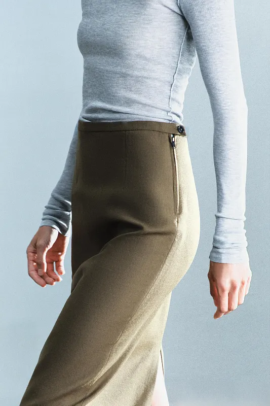 Прямая юбка из 100% шерсти ZARA Прямая юбка из 100% шерсти ZARA