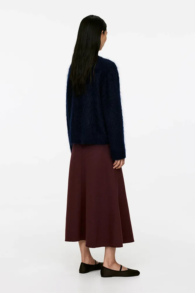 Расклешенная юбка-миди из шерсти ARKET