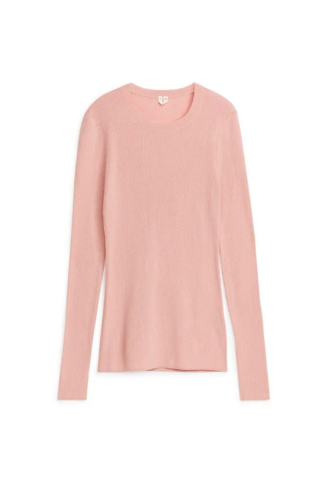 Лонгслив в рубчик из шерсти мериноса ARKET