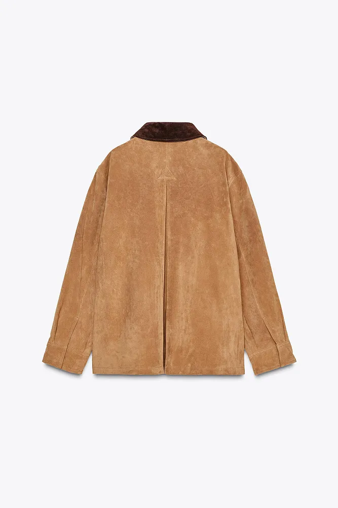 Куртка из замши ZARA