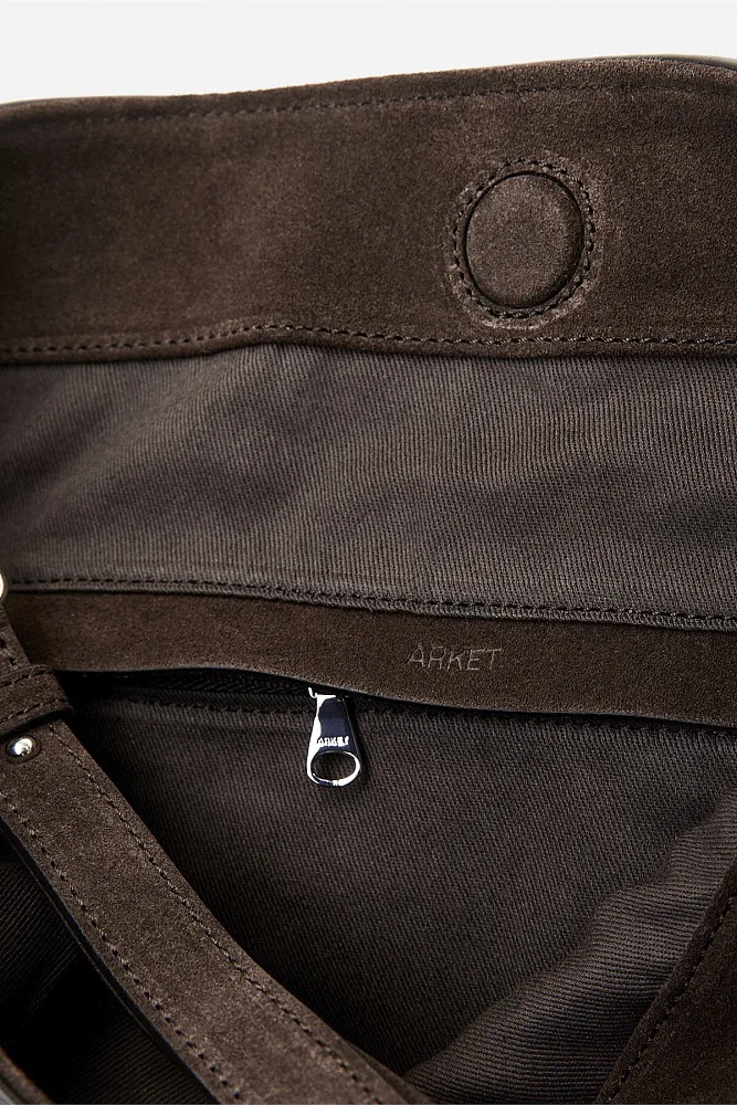 Сумка-тоут из кожи и замши ARKET