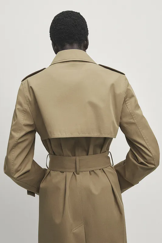 Тренч с поясом MASSIMO DUTTI Тренч с поясом MASSIMO DUTTI