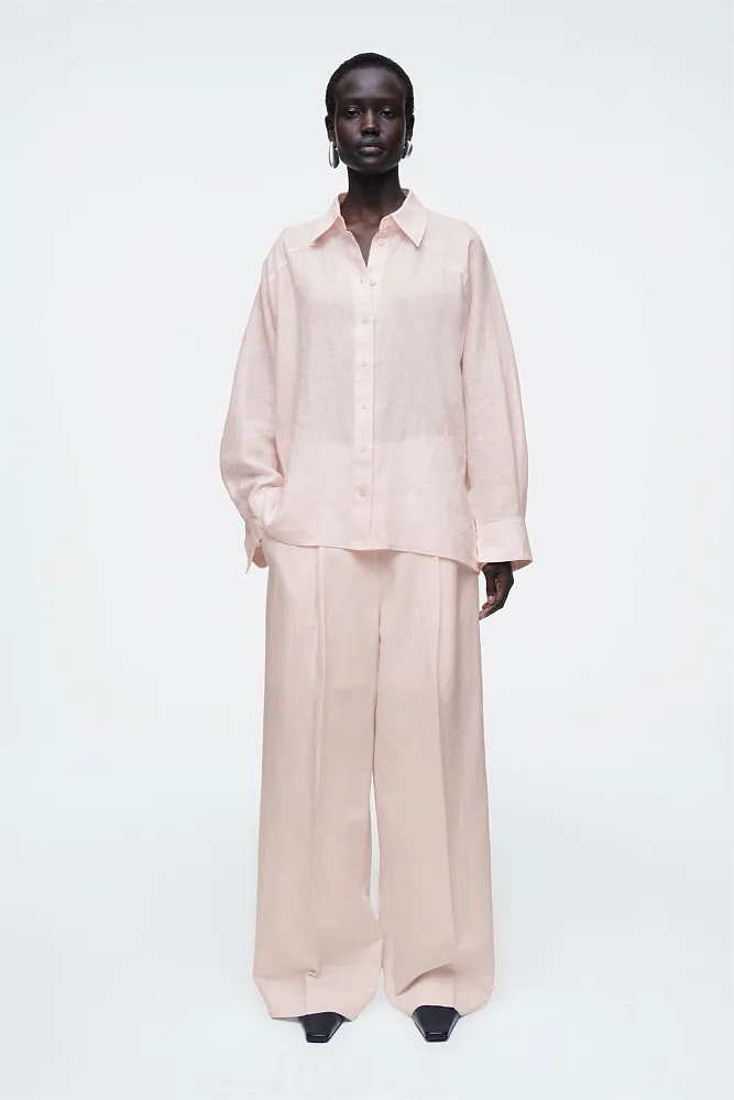 Льняная рубашка свободного кроя COS