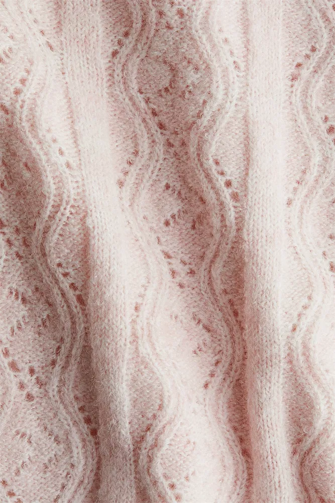 Джемпер-поло ажурной вязки H&M