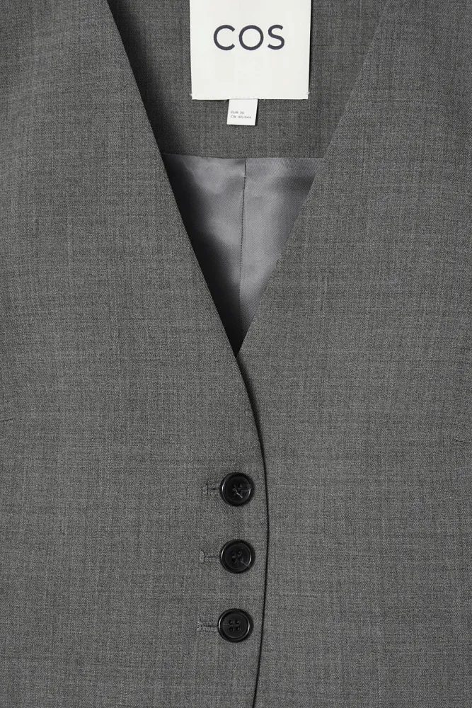 Удлиненный жилет из твила COS