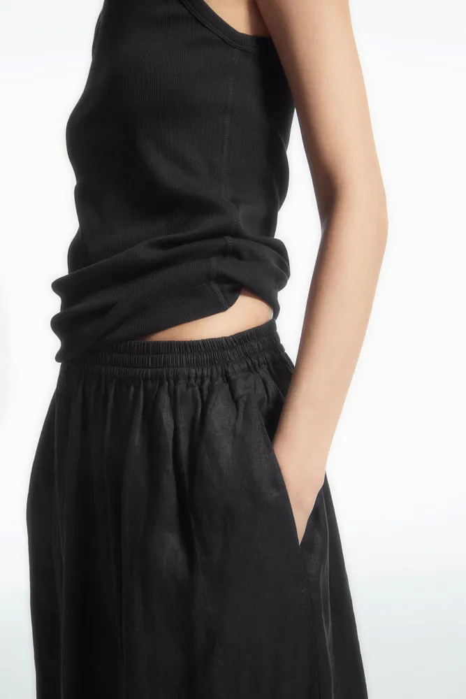 Льняная юбка макси А-силуэта COS