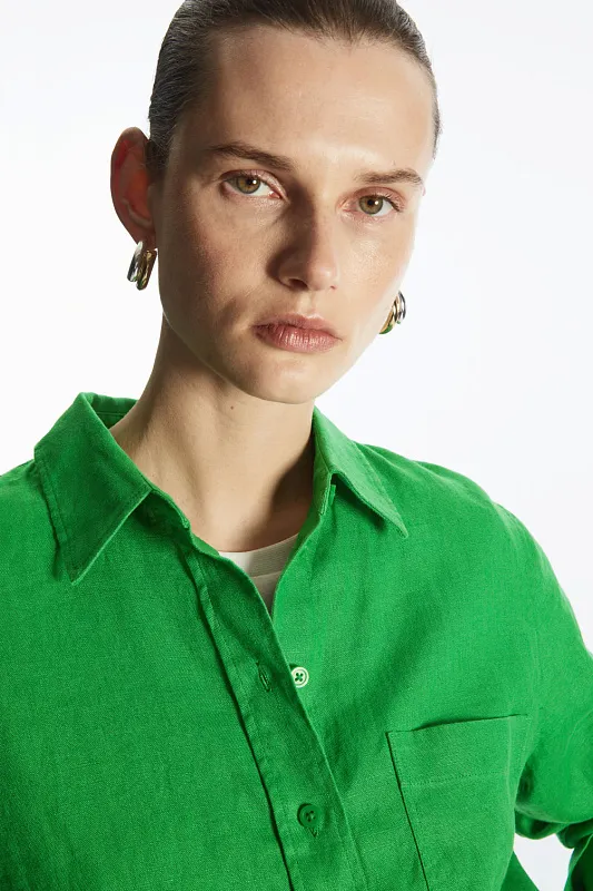 Льняная рубашка oversize COS Льняная рубашка oversize COS