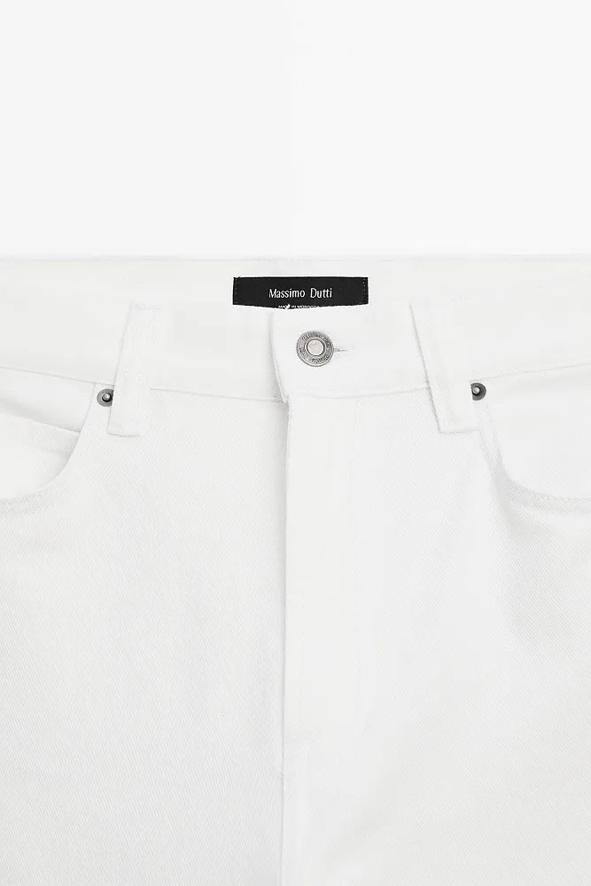 Широкие джинсы с высокой посадкой MASSIMO DUTTI