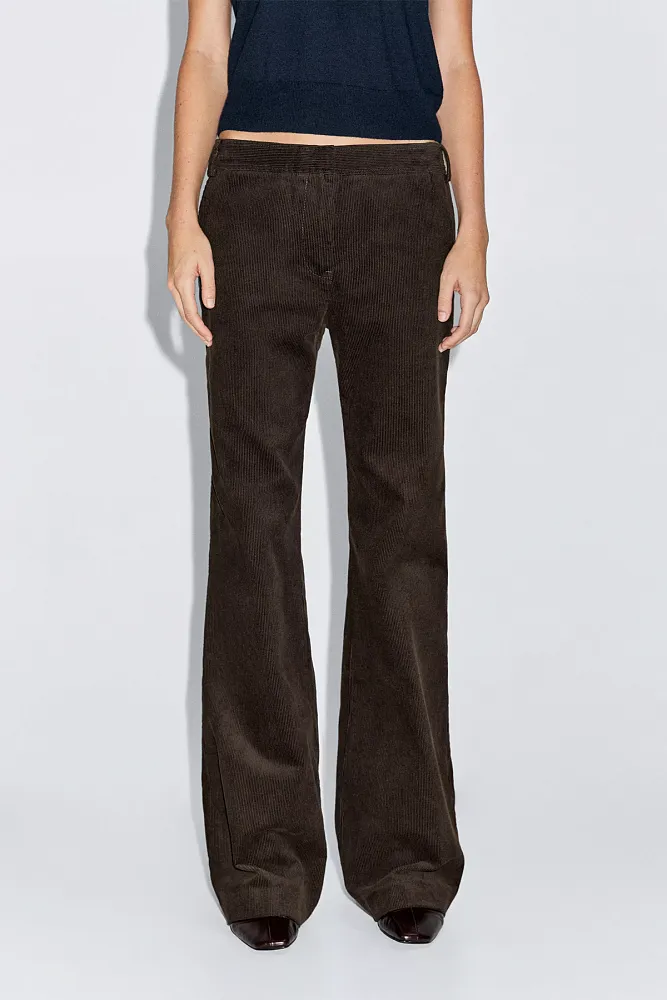 Расклешенные вельветовые брюки MASSIMO DUTTI