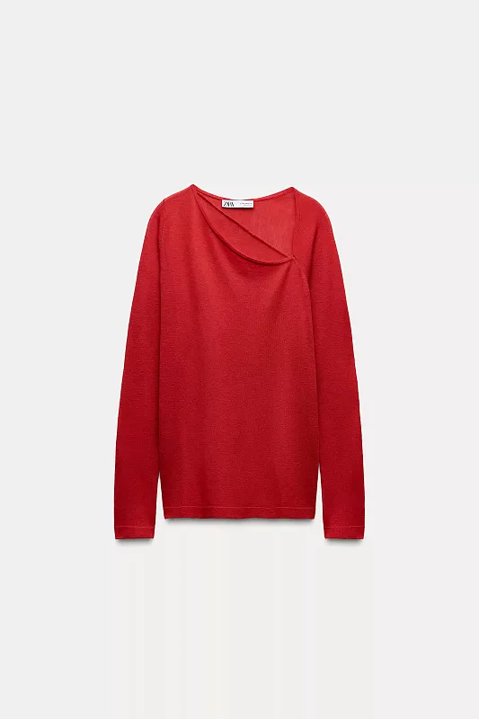 Лонгслив из тонкой шерсти и шелка ZARA Лонгслив из тонкой шерсти и шелка ZARA