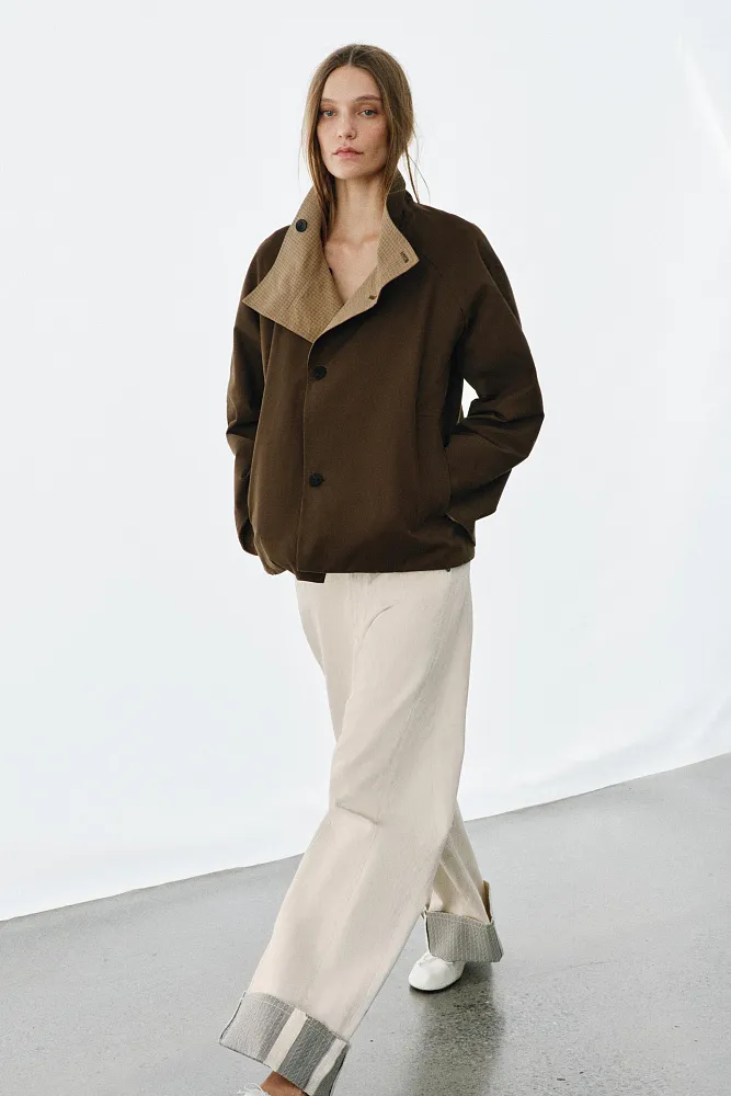 Двусторонняя куртка в клетку ZARA