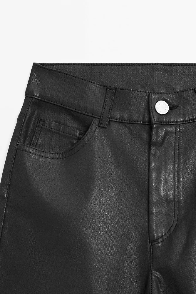 Брюки прямого кроя с высокой посадкой MASSIMO DUTTI