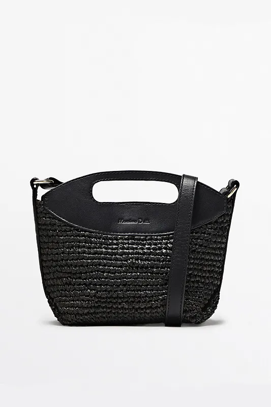 Сумка мини кроссбоди из рафии MASSIMO DUTTI Сумка мини кроссбоди из рафии MASSIMO DUTTI