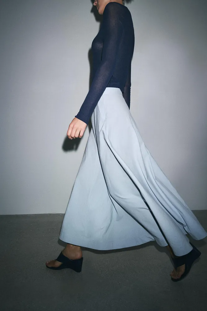 Расклешенная юбка с пуговицами ZARA