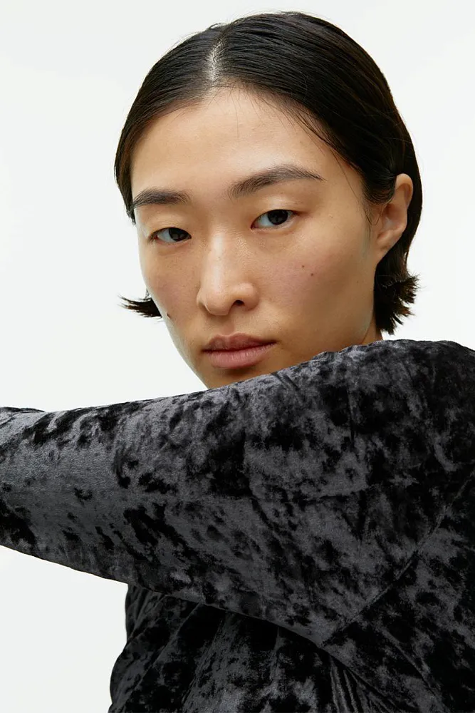 Бархатное платье с завязками ARKET