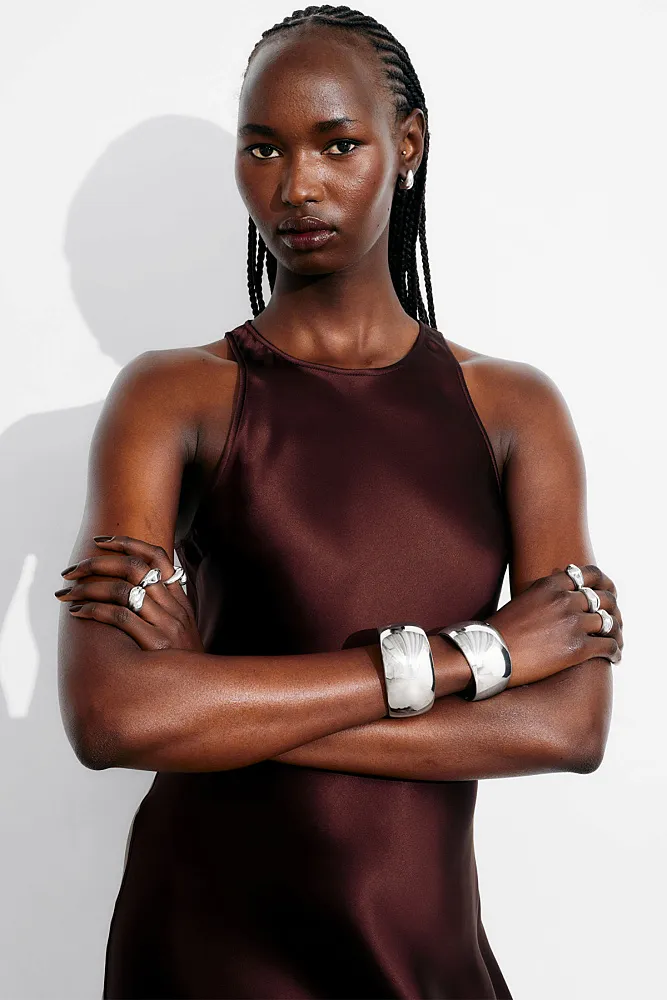 Атласное платье миди & OTHER STORIES