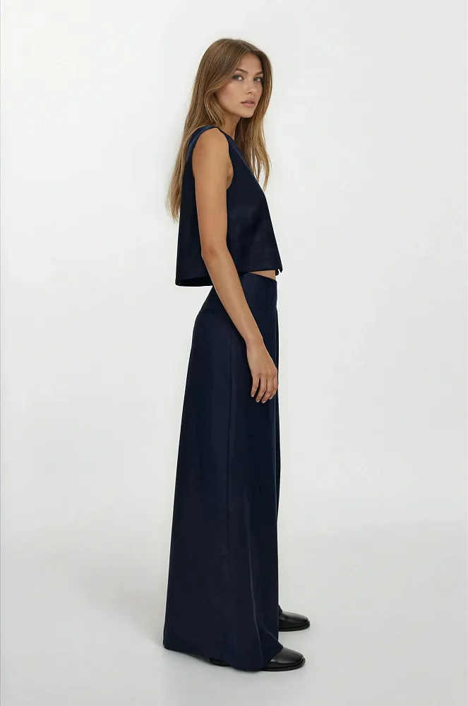 Укороченный льняной жилет COS