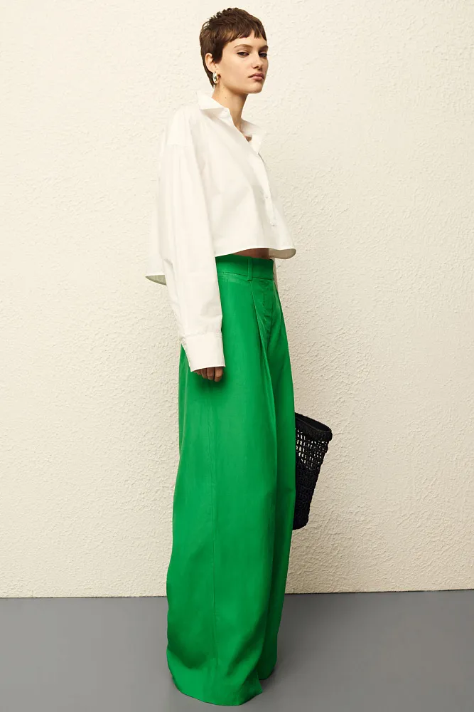 Широкие льняные брюки COS