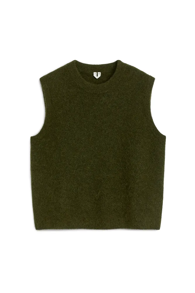 Жилет из смеси шерсти альпаки ARKET