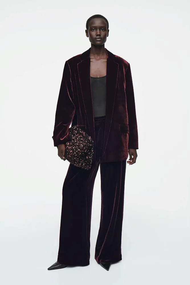 Большой клатч в рамке с пайетками COS