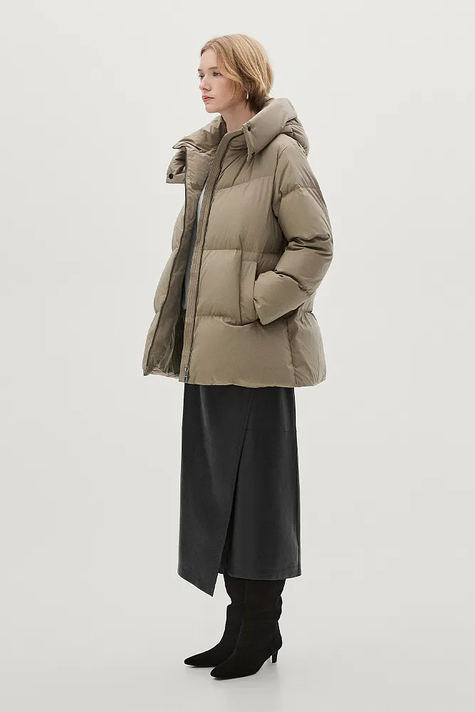 Пуховик из технологичной ткани MASSIMO DUTTI