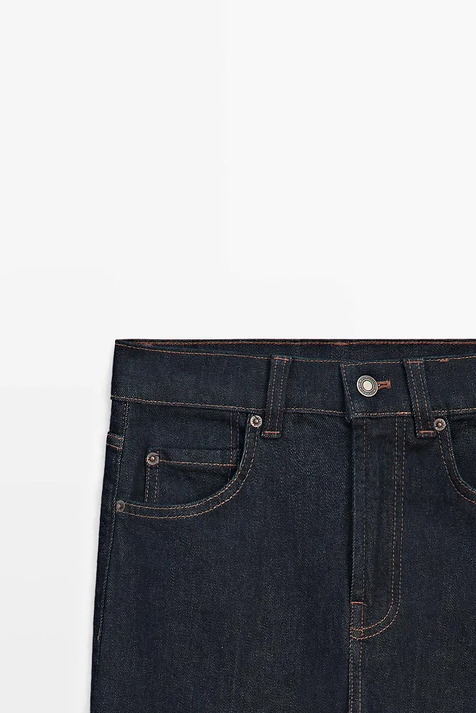 Джинсы Skinny flare с высокой посадкой MASSIMO DUTTI