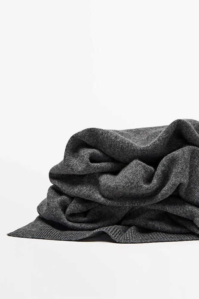 Шарф из тонкой смеси шерсти MASSIMO DUTTI