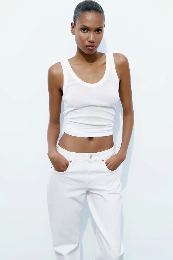 Широкие джинсы TRF со средней посадкой ZARA