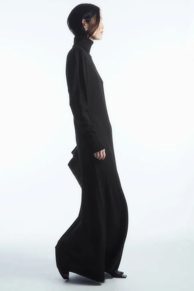 Платье макси из шерсти мериноса COS