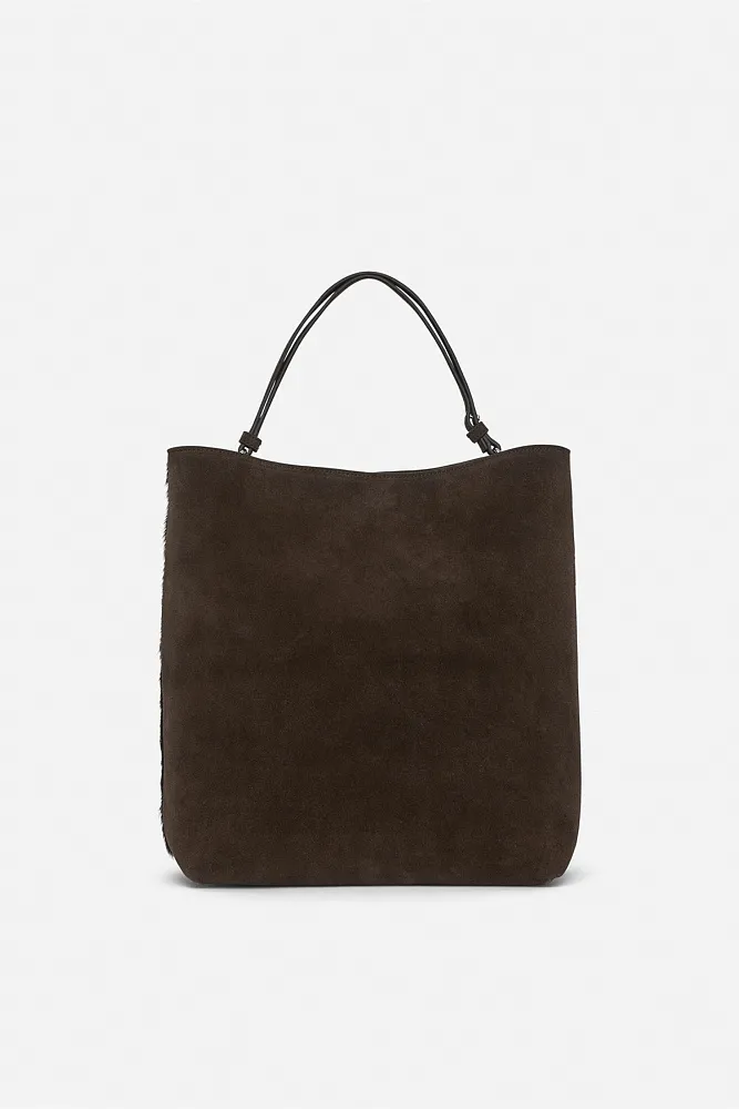 Сумка-тоут из кожи и замши ARKET