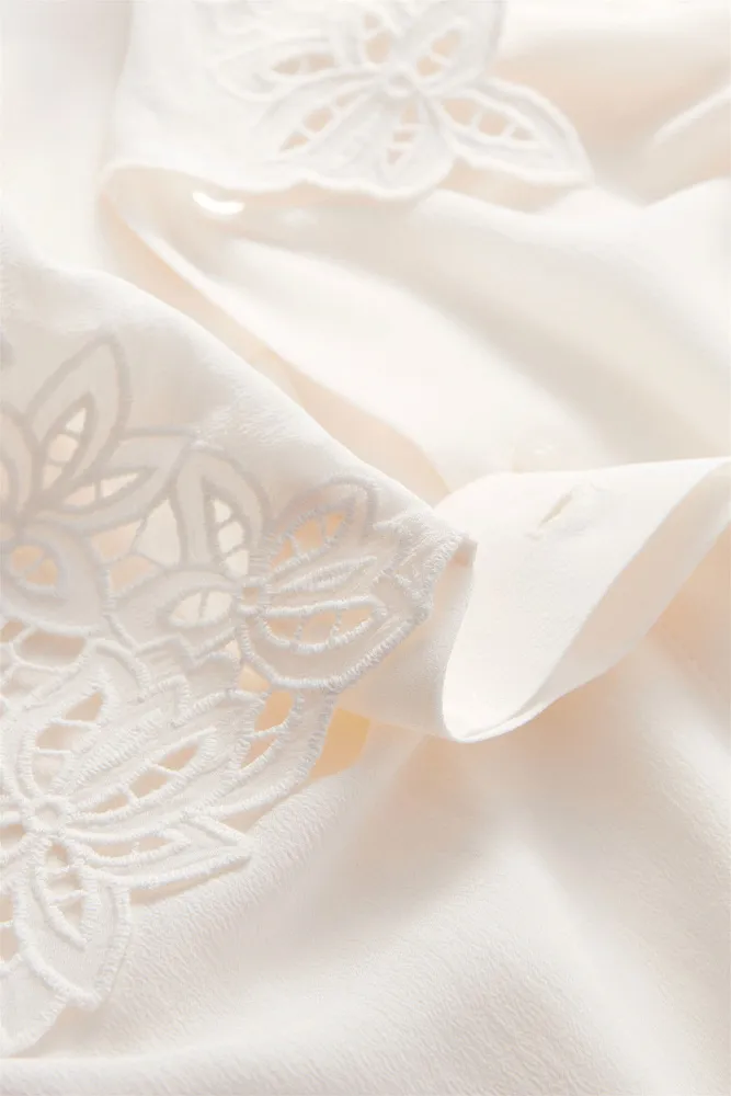 Шелковая блуза с асимметричным воротником & OTHER STORIES