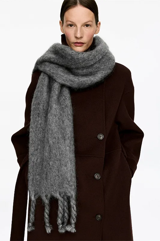 Шарф из смеси мохера и шерсти