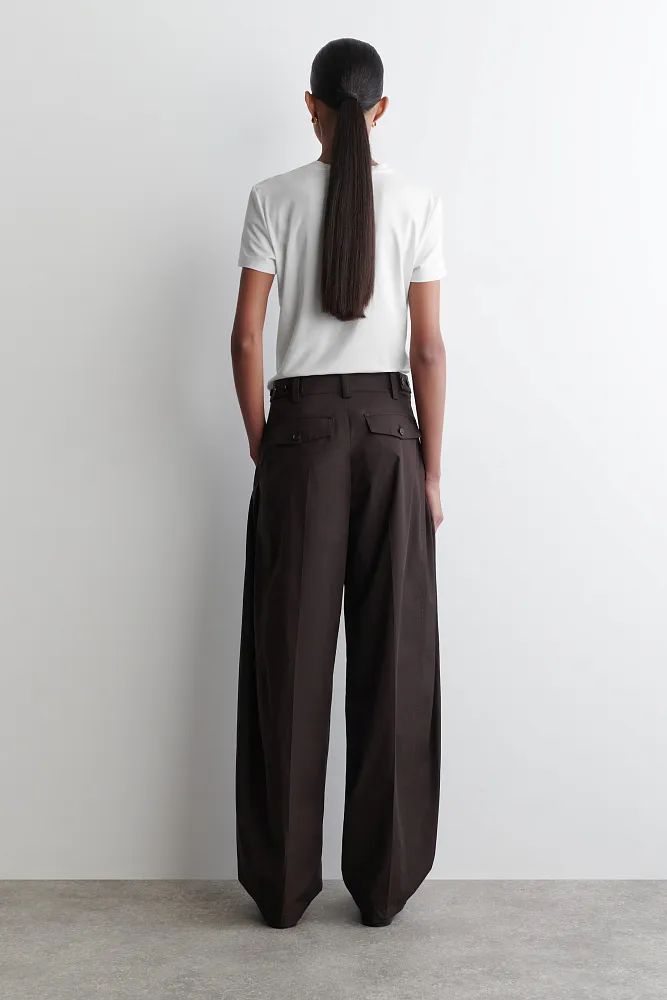 Хлопковые брюки-бочонки COS