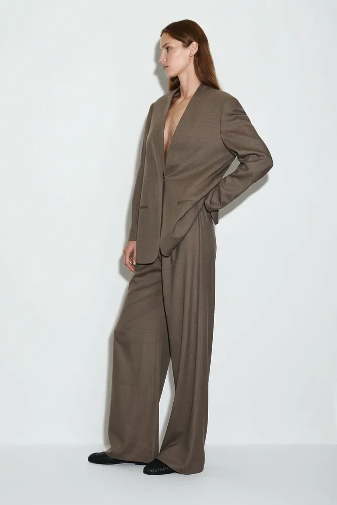 Широкие брюки из смесовой шерсти COS