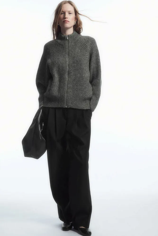 Кардиган на молнии из альпаки COS