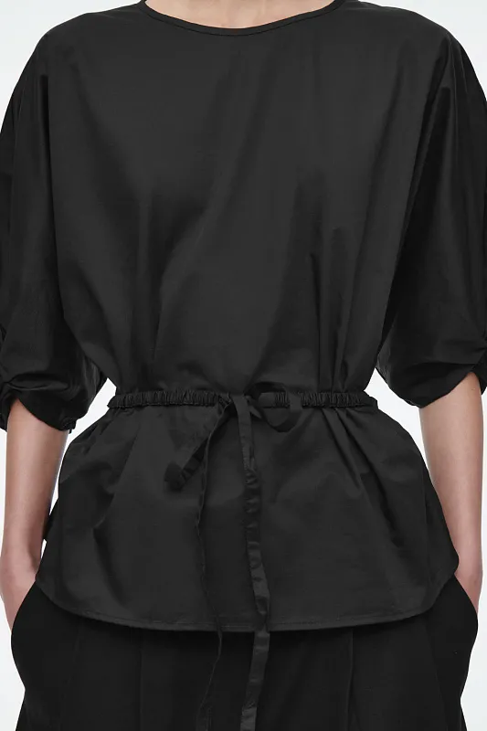 Блуза с поясом и пышными рукавами COS   Блуза с поясом и пышными рукавами COS