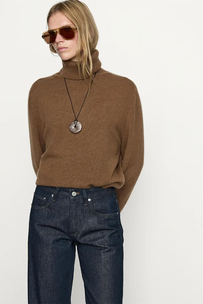 Широкие джинсы со средней посадкой MASSIMO DUTTI