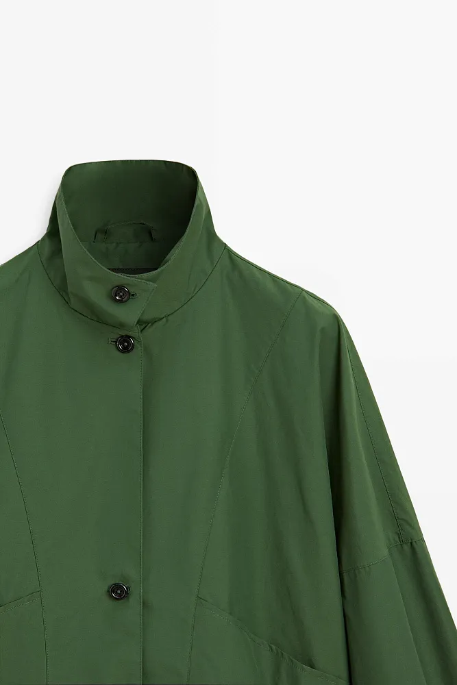 Куртка-бомбер с пышными рукавами MASSIMO DUTTI