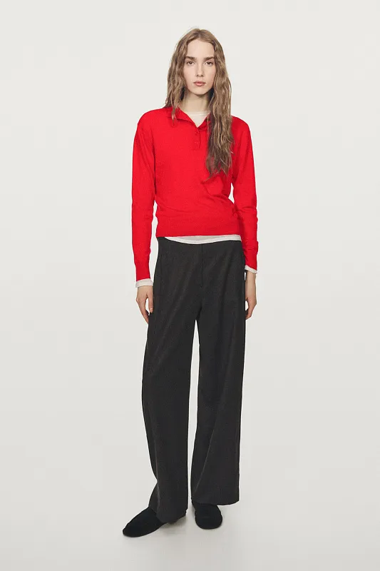 Джемпер с воротником-стойкой на пуговицах Джемпер с воротником-стойкой на пуговицах