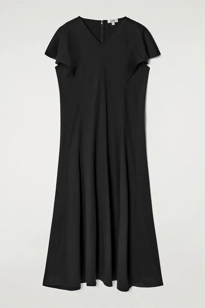 Платье-миди из хлопка с рукавами-лепестками COS