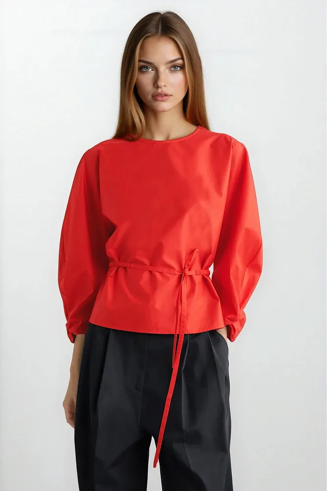 Блуза с баской и кулиской Блуза с баской и кулиской