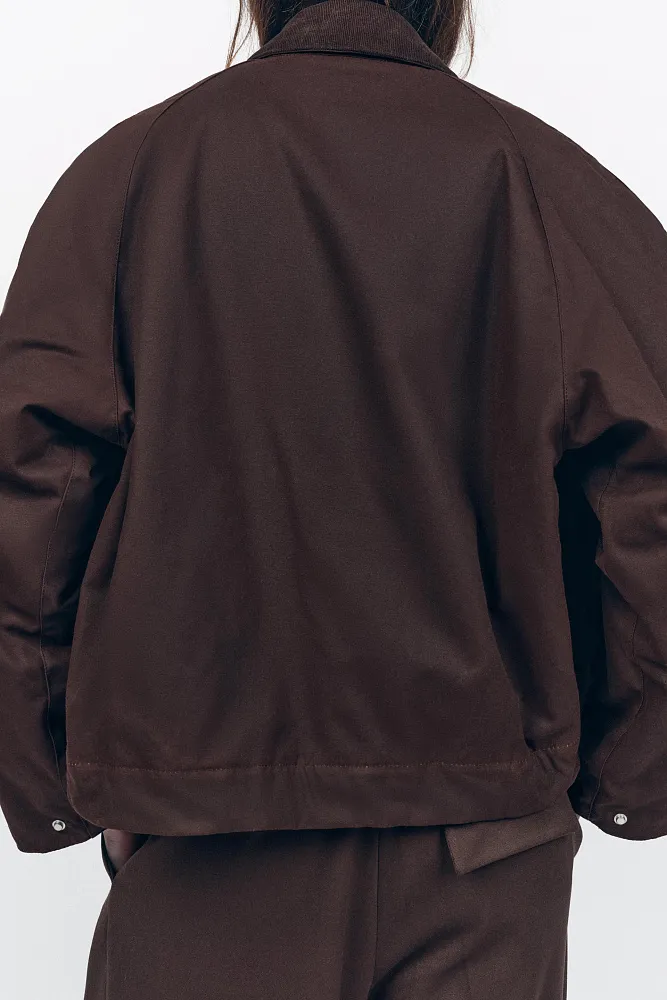 Вощеная куртка с вельветовым воротником ZARA