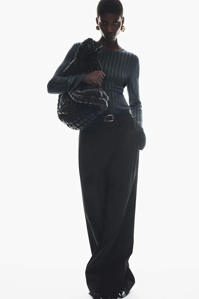 Широкие брюки из саржи COS