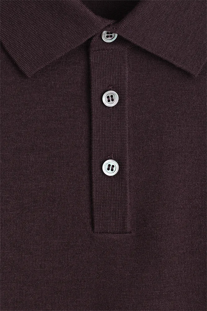 Джемпер-поло из шерсти мериноса COS