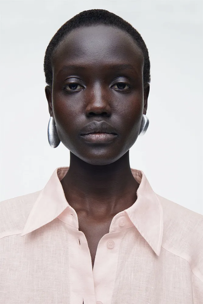 Льняная рубашка свободного кроя COS